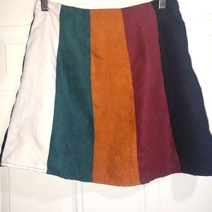Gianni Bini skirt suede stripe